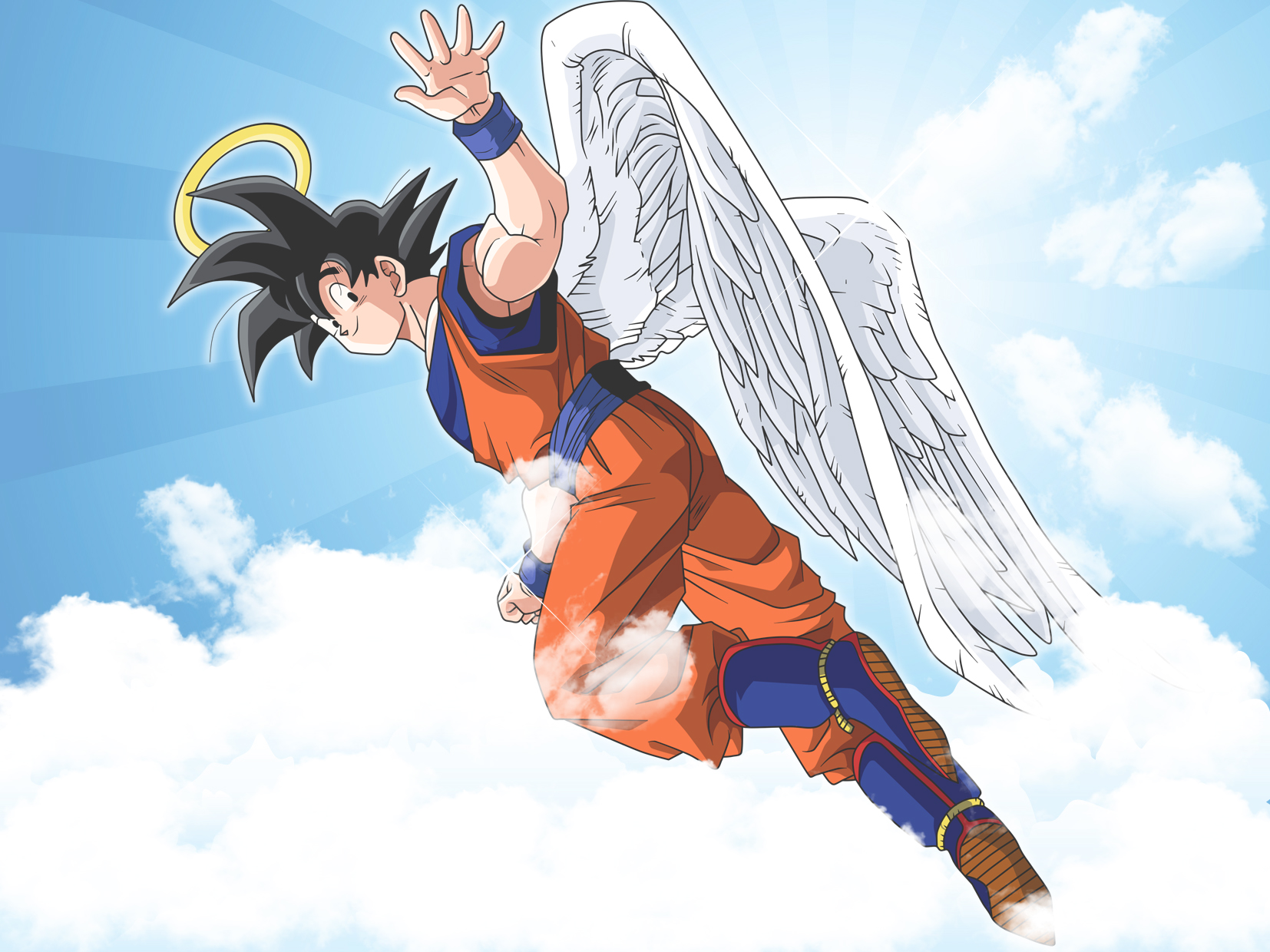Goku Angel - Dragon Ball Goku Angel - HD Wallpaper 