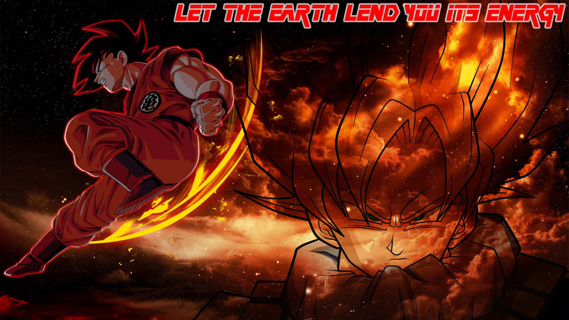 This Is A Wallpaper Of Goku In His Kaioken State - Tomb Of Cyrus - HD Wallpaper 