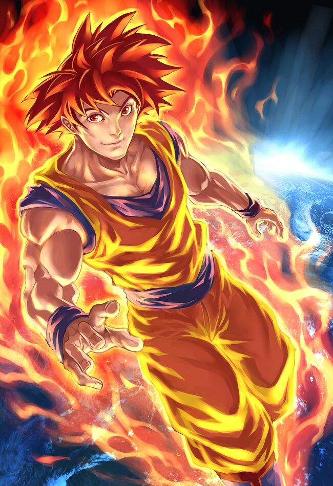 User Uploaded Image - Super Saiyan God Goku Art - HD Wallpaper 