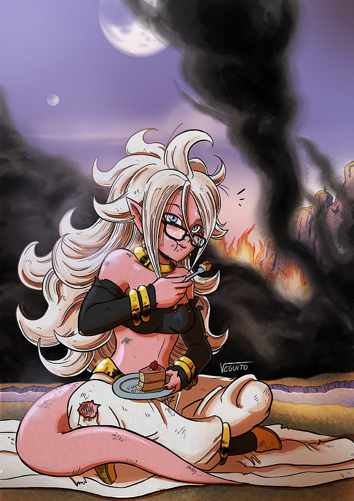 Dragon Ball Fighterz, Android 21, Fire, Nature, Plant, - Androide 21 Wallpaper Hd - HD Wallpaper 