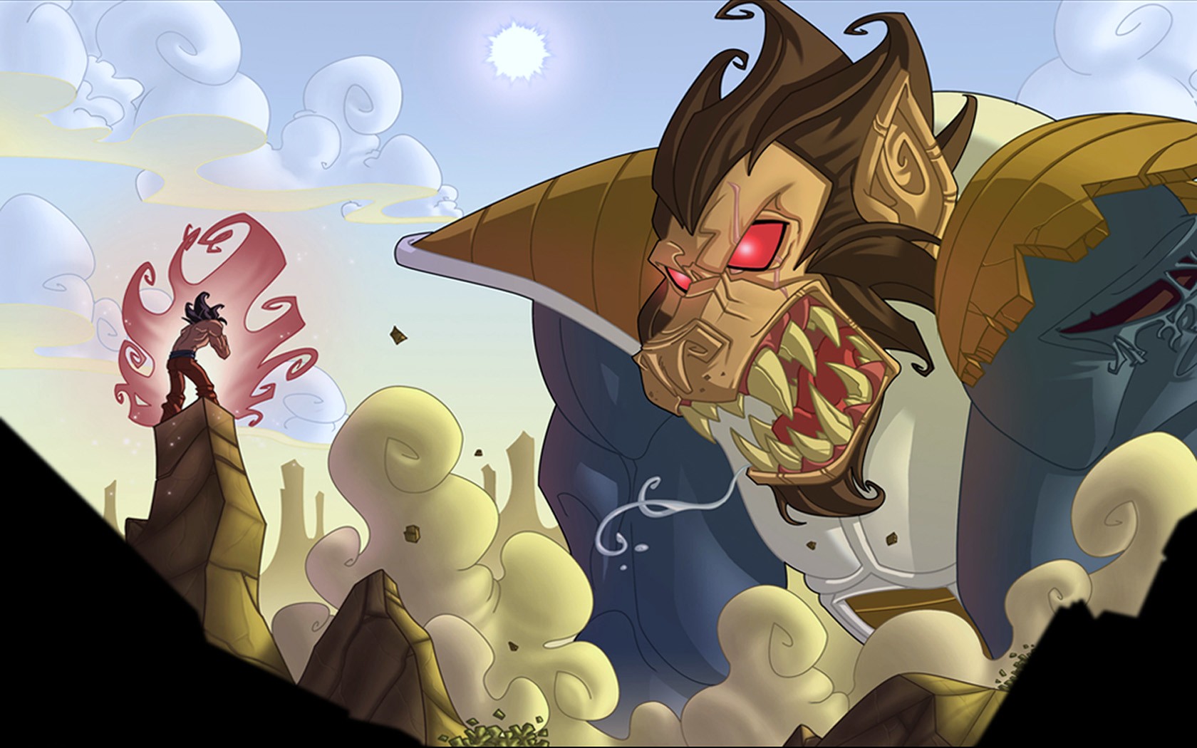 Wallpaper - Goku Vs Vegeta - HD Wallpaper 