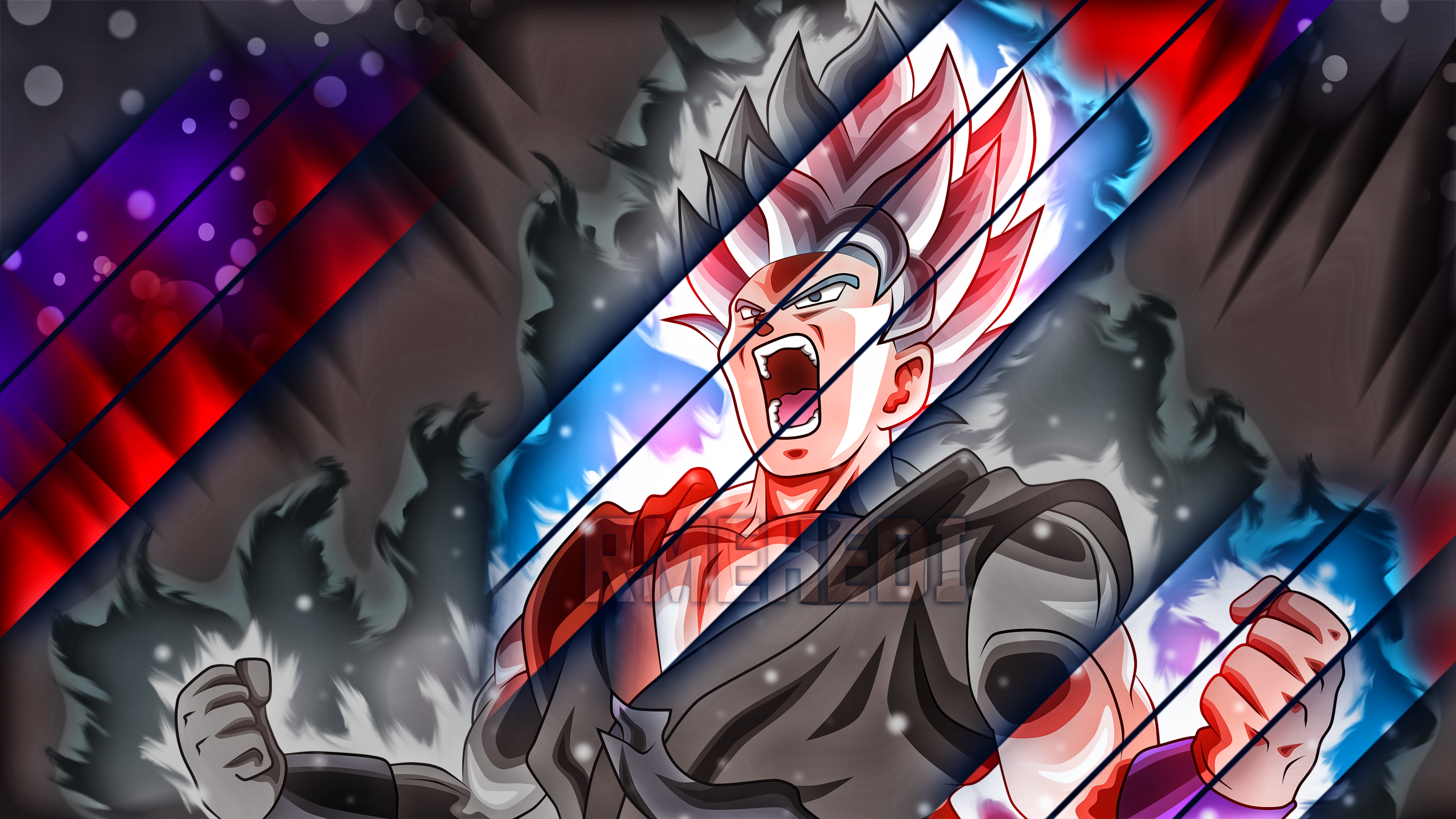 Goku Ssj Blue Kaioken Fan Art - HD Wallpaper 