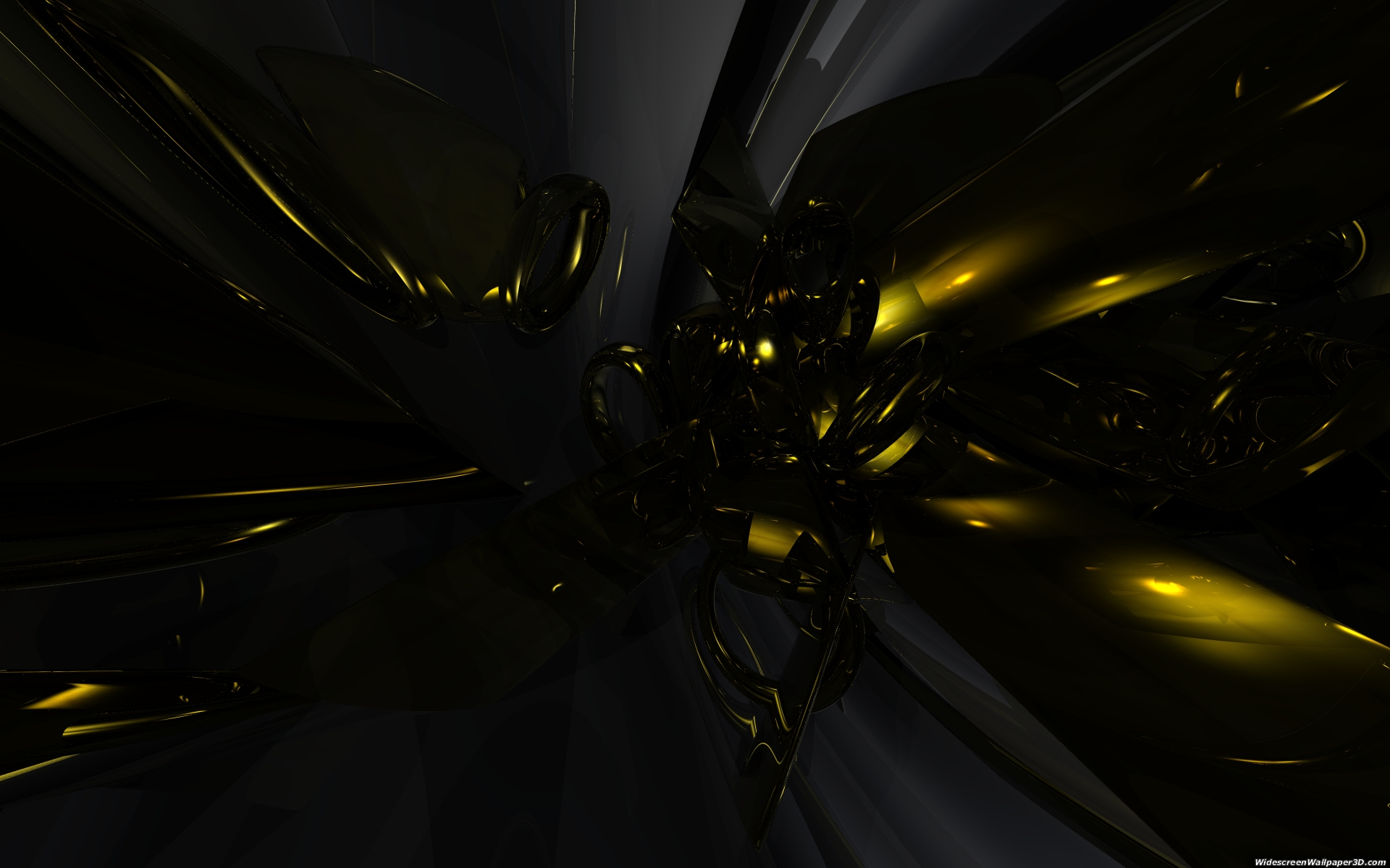 Black And Yellow Abstract - HD Wallpaper 