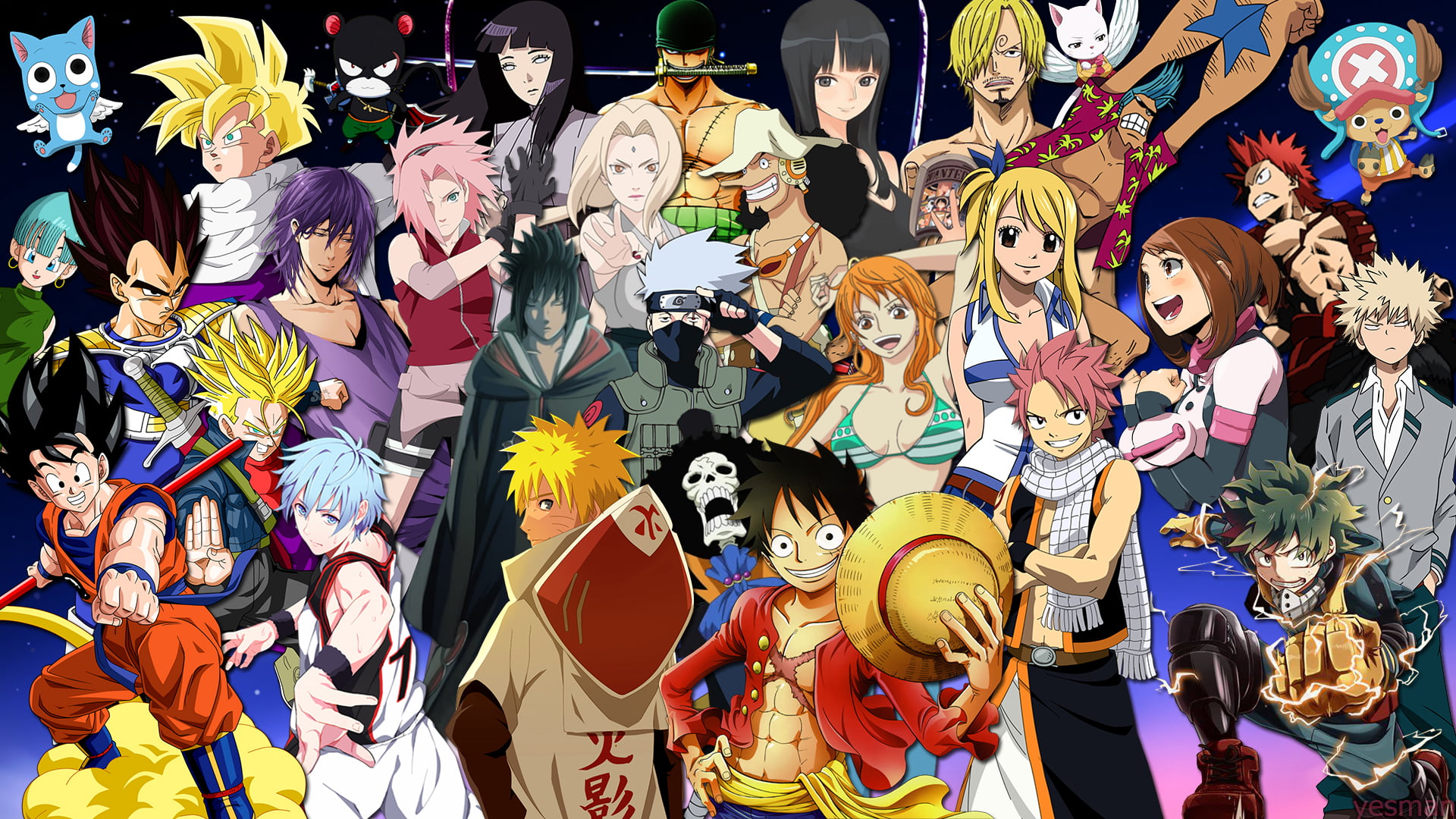 My Hero Academia And Naruto - HD Wallpaper 