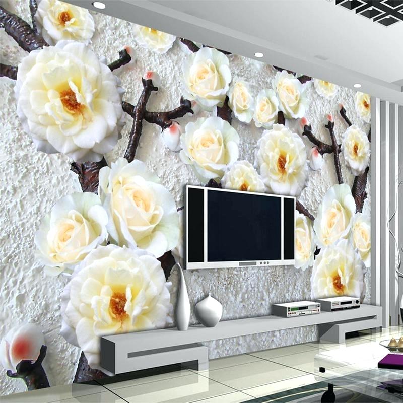 Cheap Yellow Wallpaper Stereoscopic Relief Flower Mural - HD Wallpaper 