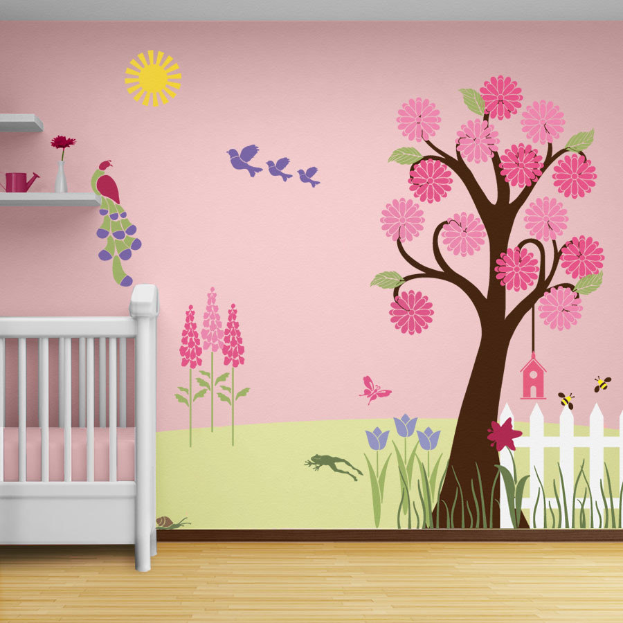 Toddler Wallpaper - Wall Painting Ideas For Girls Room - HD Wallpaper 