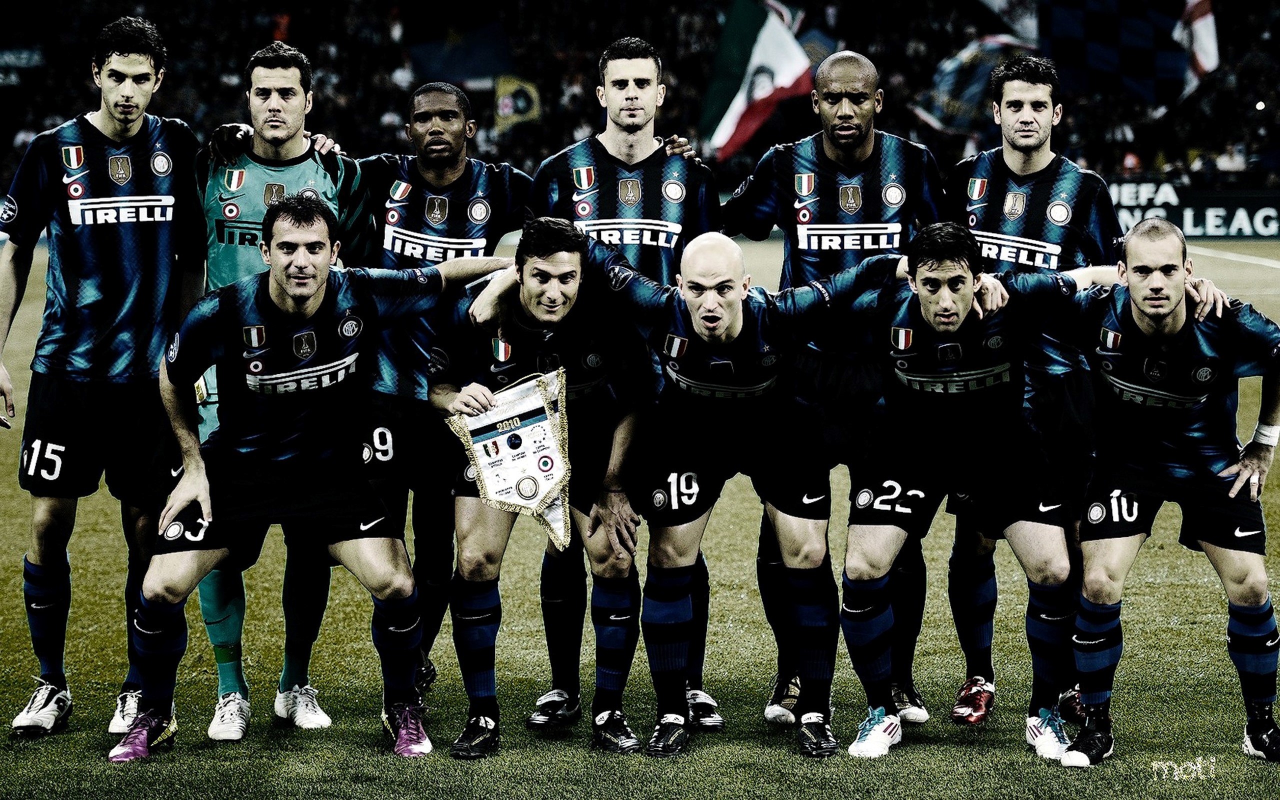 Inter Milan Football Club Players On Ground Images - Inter Milan Fc Team - HD Wallpaper 