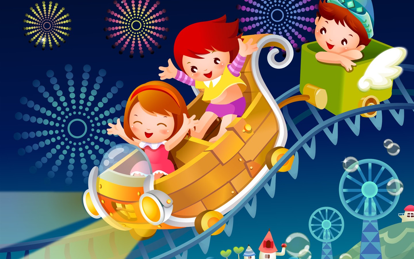 Vector Cartoon Child Wallpaper Album - Cartoon Children - HD Wallpaper 