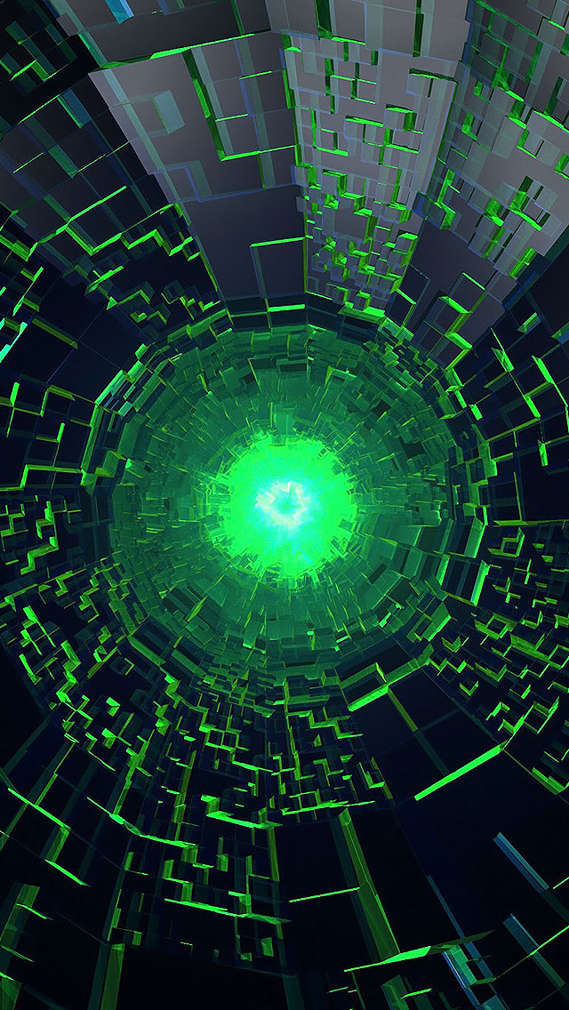 Green Lit Tunnel - Cool Green And Black Background - HD Wallpaper 