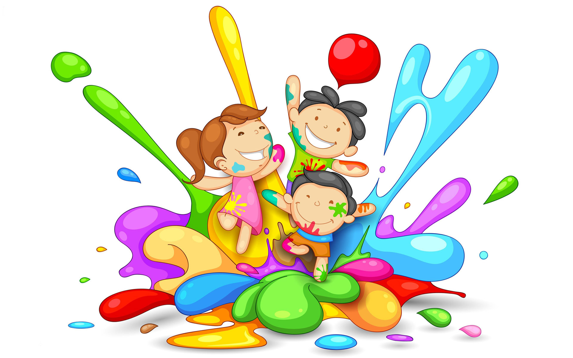 Cute Kids Cartoon - Kids Playing Clipart Hd - HD Wallpaper 