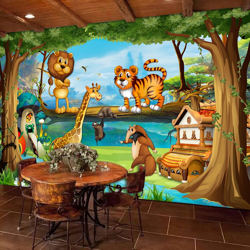 Children Cartoon Forest - HD Wallpaper 