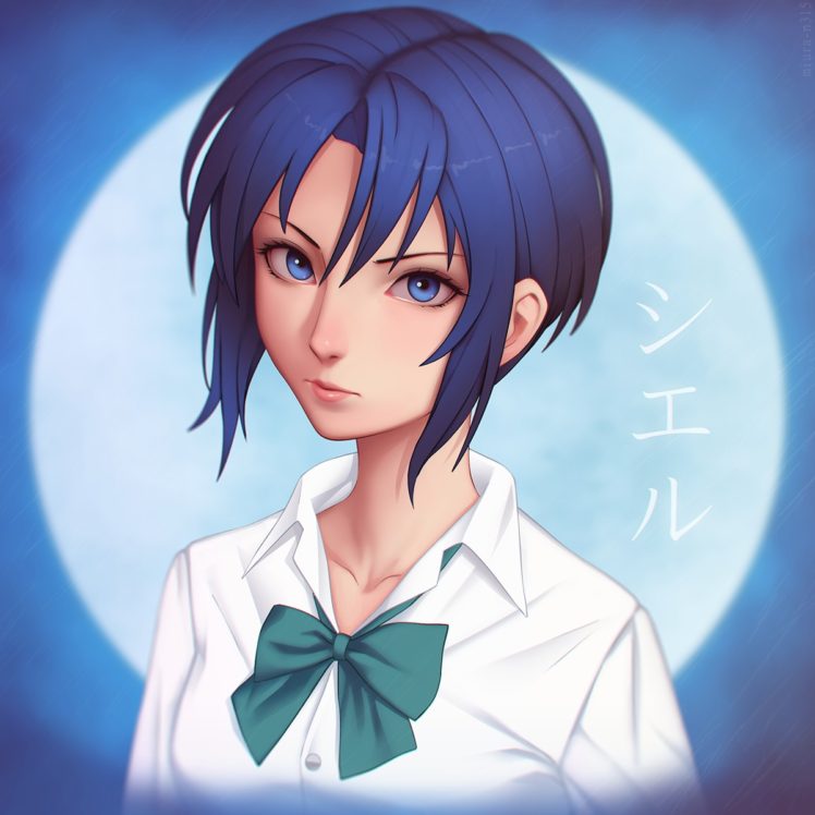 Anime Girl Short Hair - HD Wallpaper 