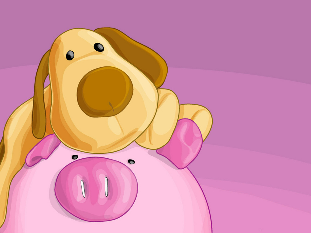 Posted By Cindy Smith At - Pig On Dog Cartoon - HD Wallpaper 