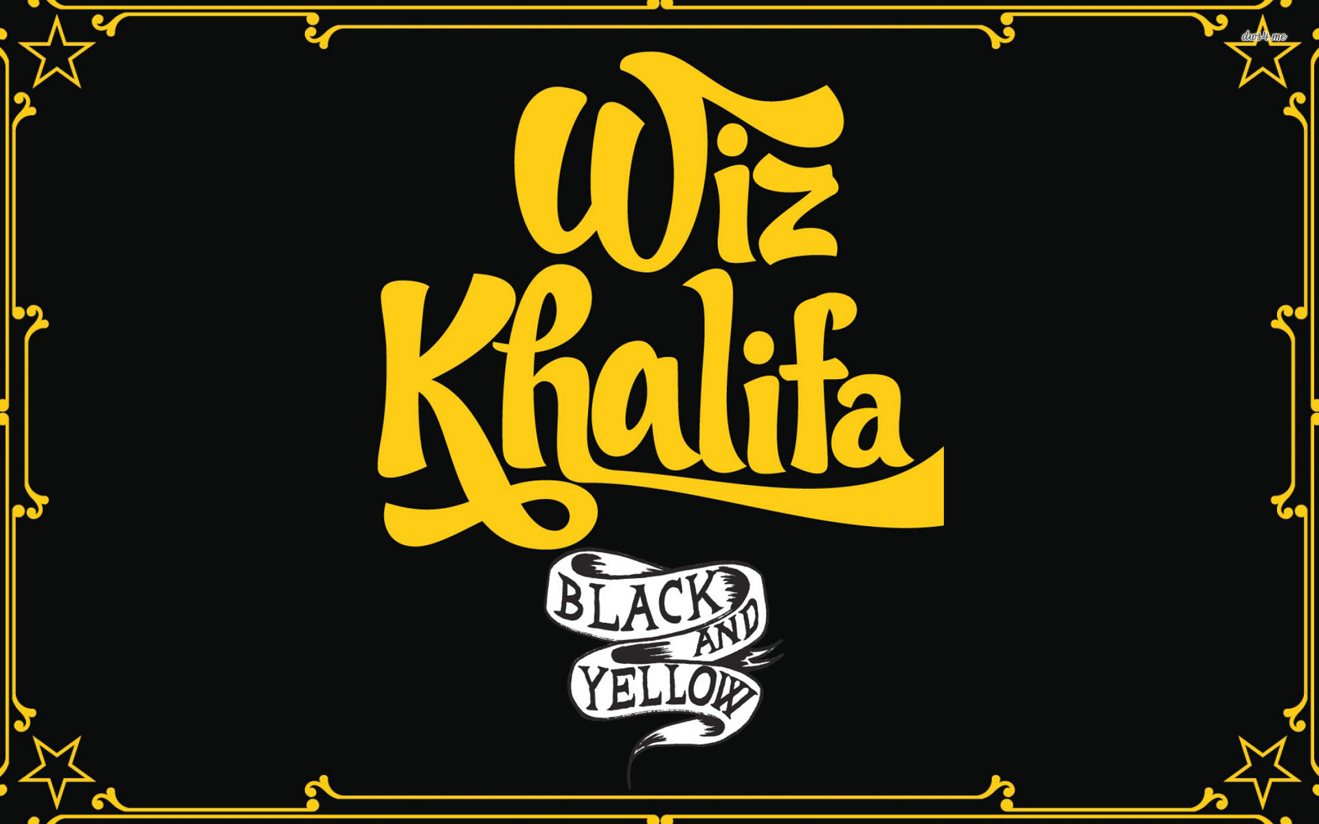Black And Yellow Wiz Khalifa Cover - HD Wallpaper 