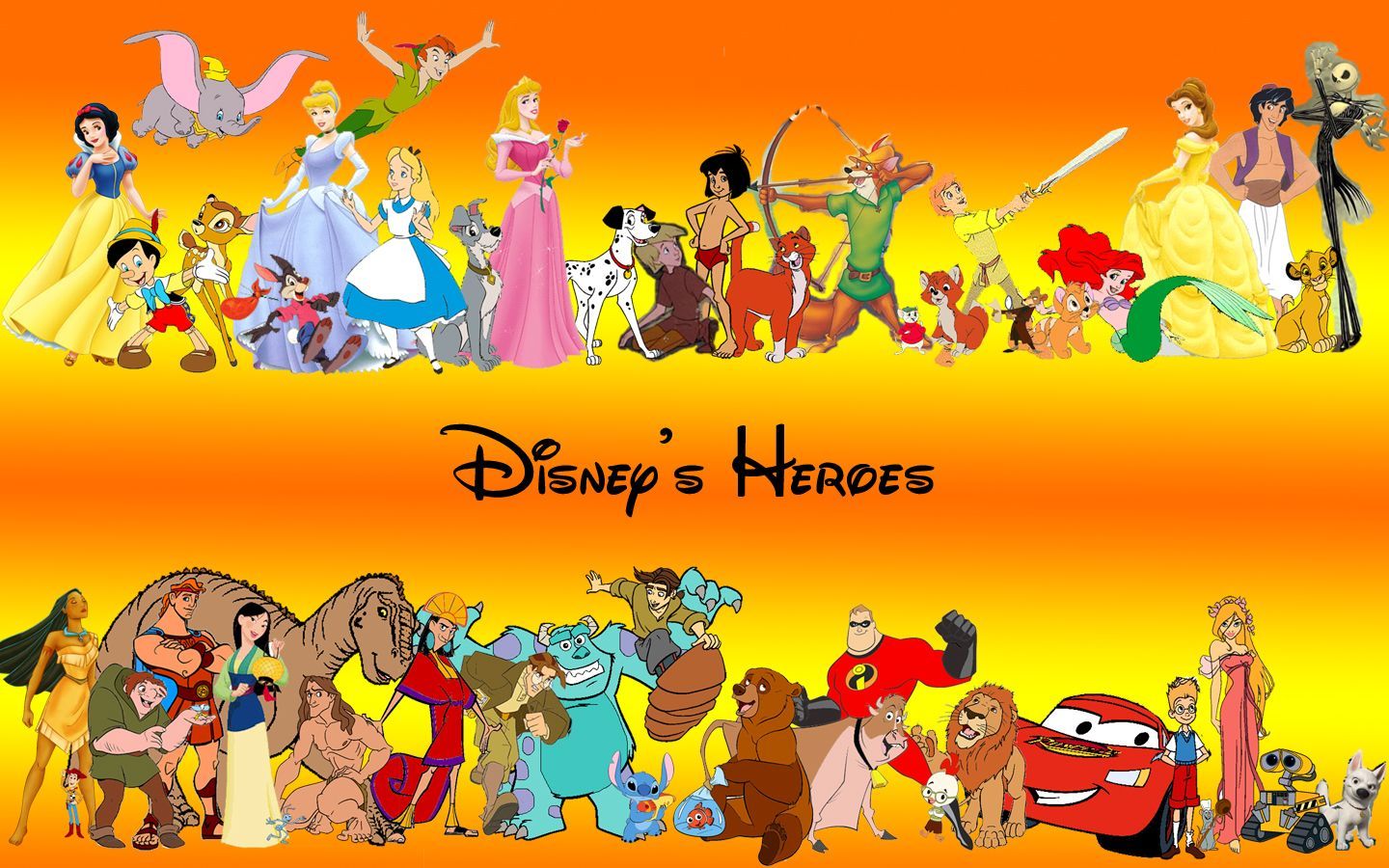 Disney Characters Hd Wallpapers - Old Disney Classic Characters - HD Wallpaper 
