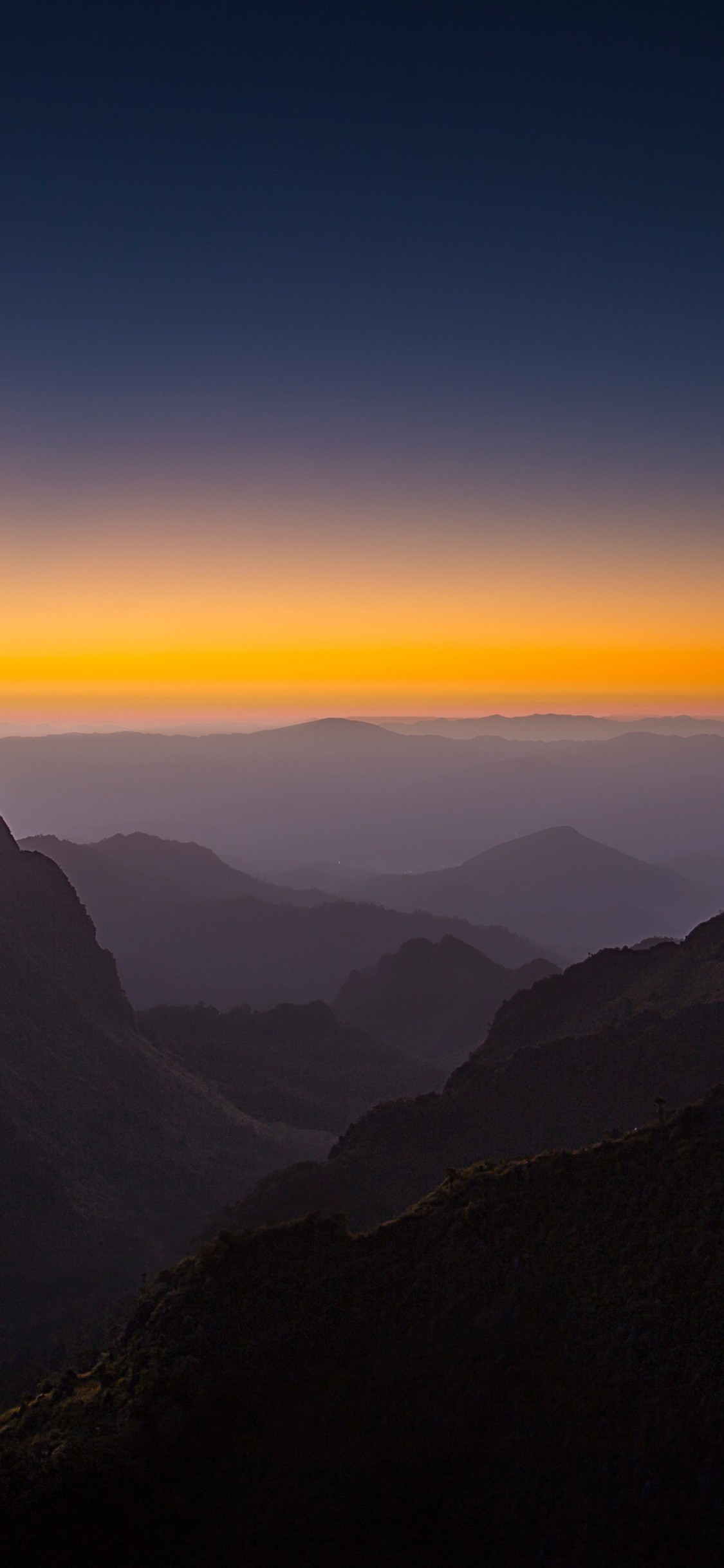 Sunset, Mountain, Hills, Clean Sky - Summit - HD Wallpaper 