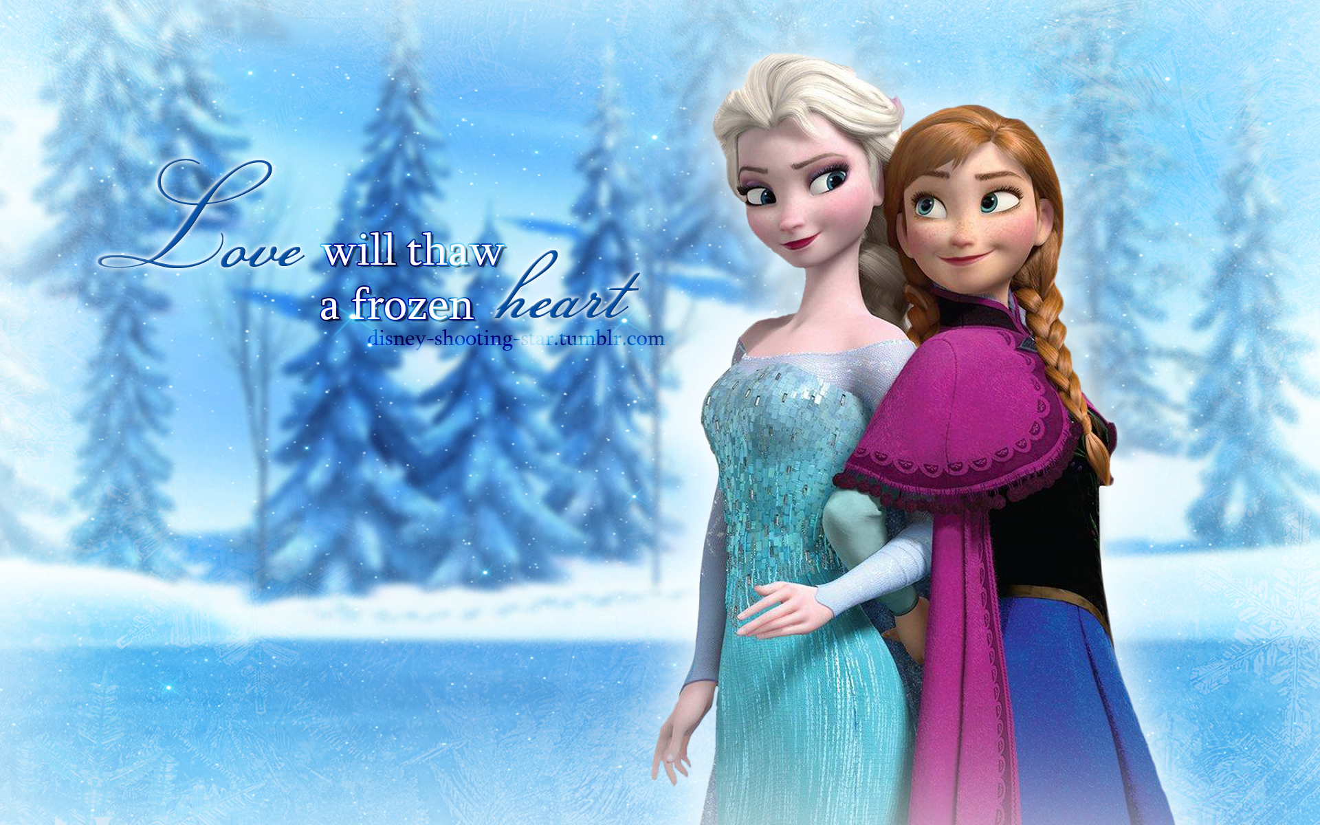 Elsa And Anna Wallpaper - La Reine Des Neiges Fond D Écran - HD Wallpaper 