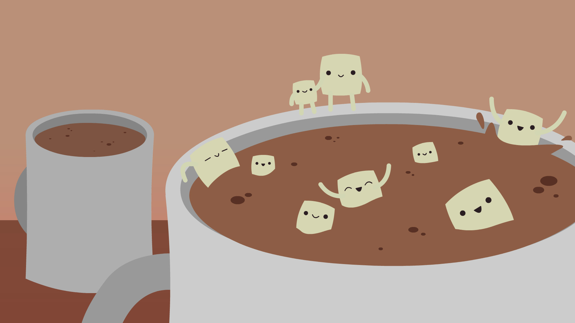 Hot Chocolate Cartoon - HD Wallpaper 