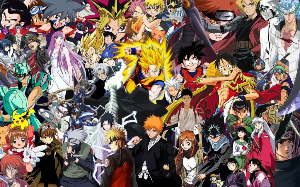 All Anime Characters Background - HD Wallpaper 