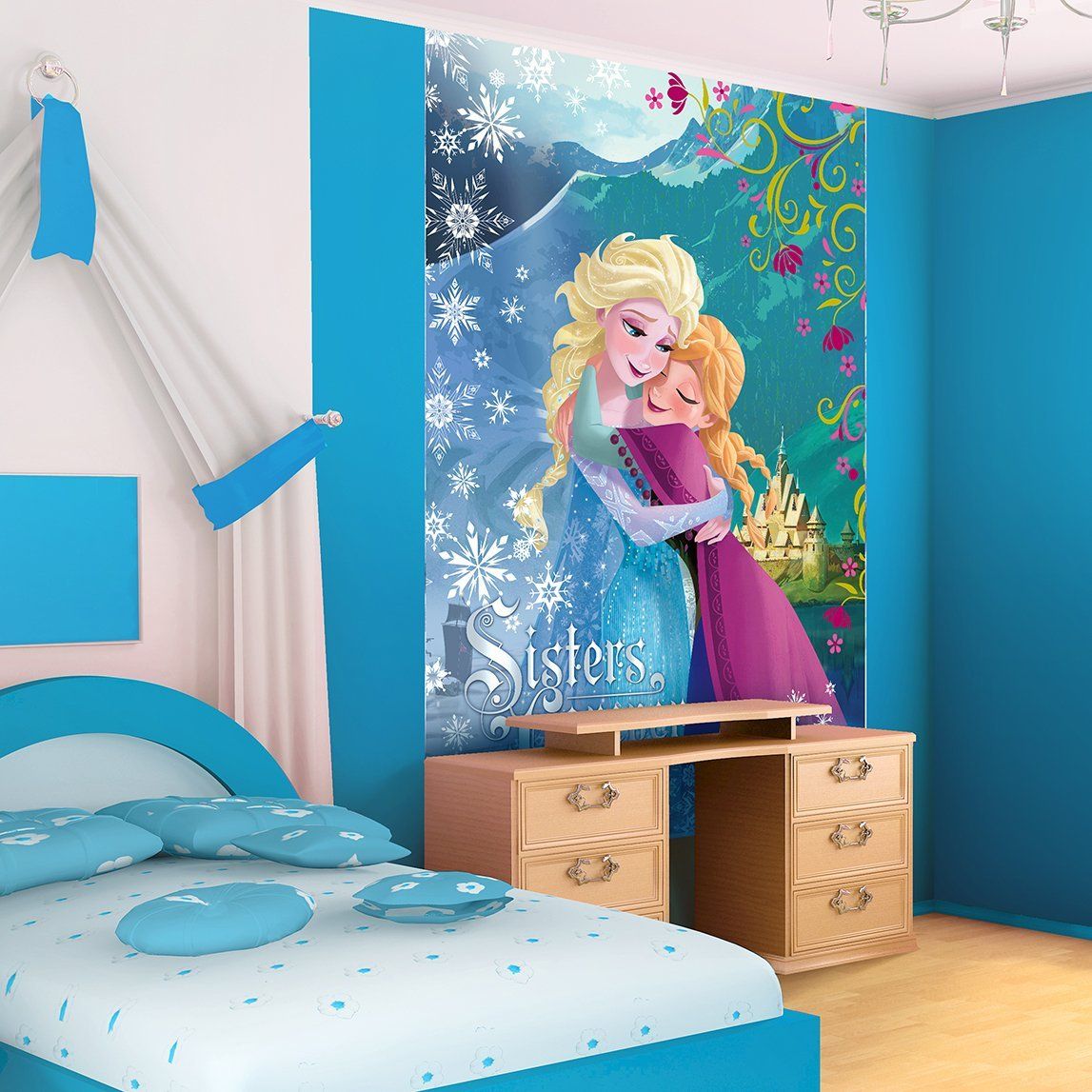 Anna And Elsa Room Decor - HD Wallpaper 