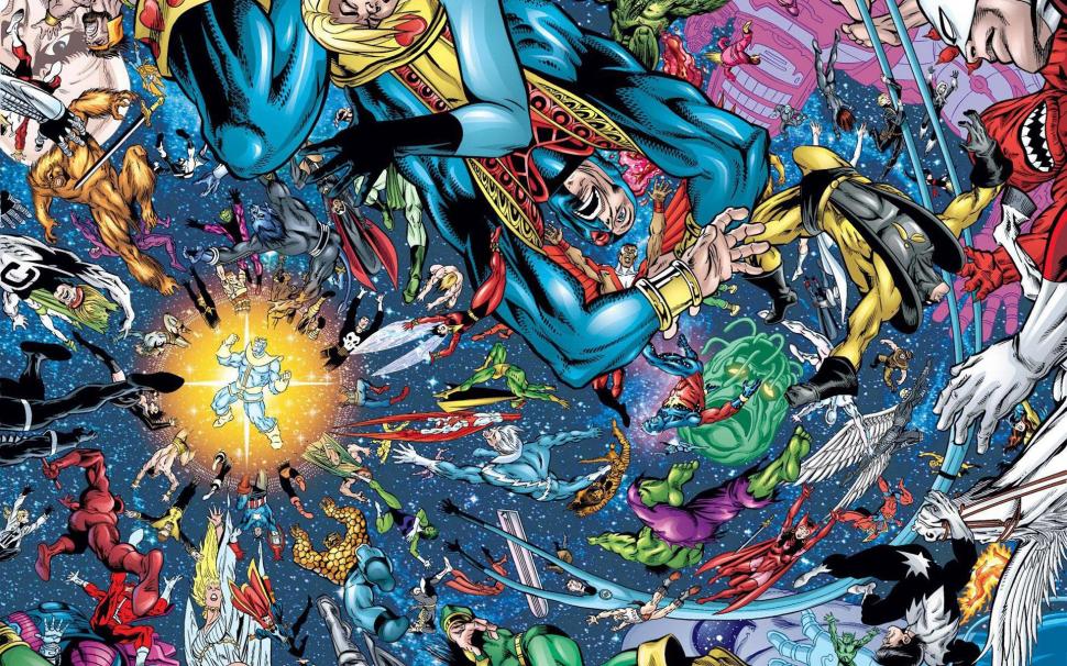 Marvel Characters Wallpaper,comics Hd Wallpaper,1920x1200 - Thanos Vs All Marvel - HD Wallpaper 