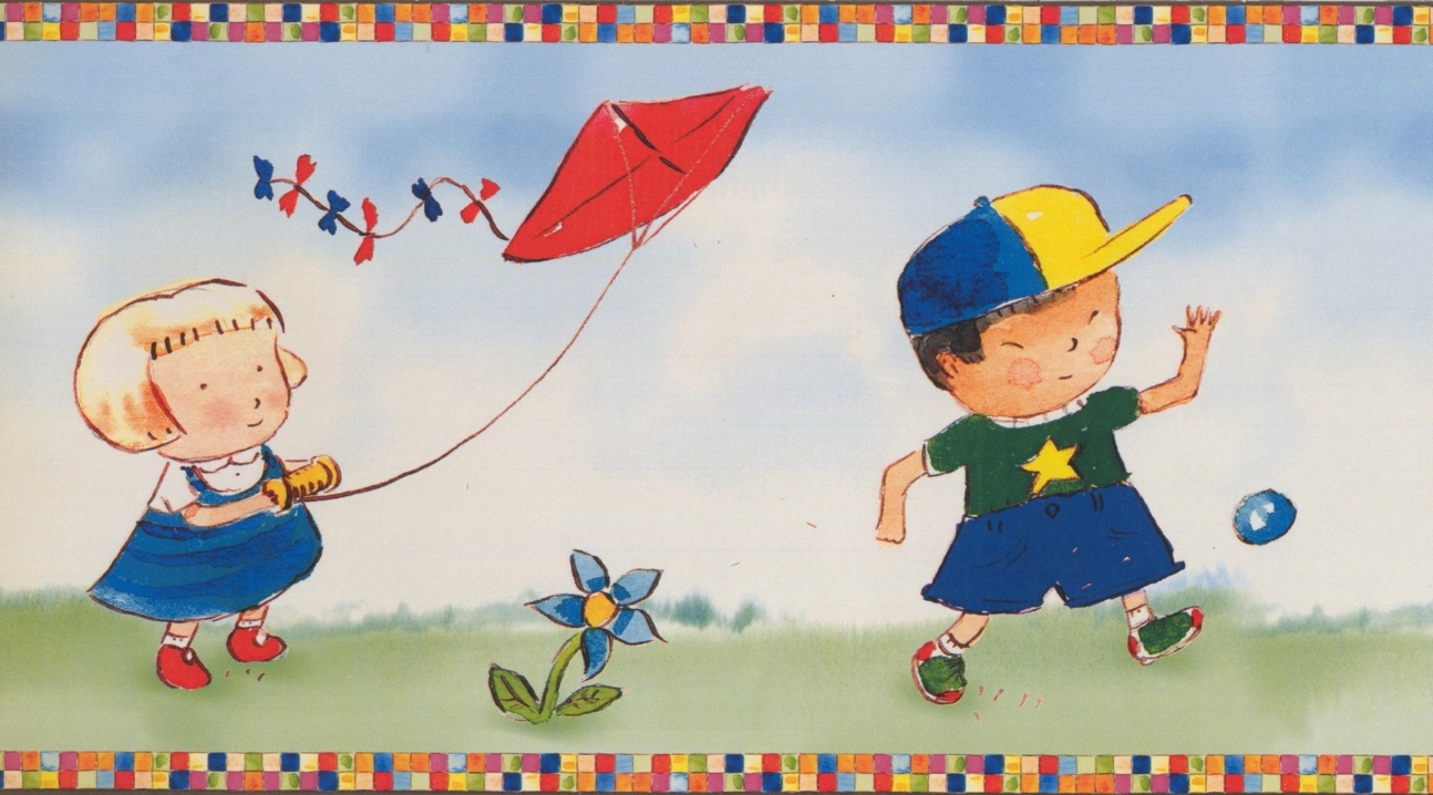 Child Playing Border - HD Wallpaper 