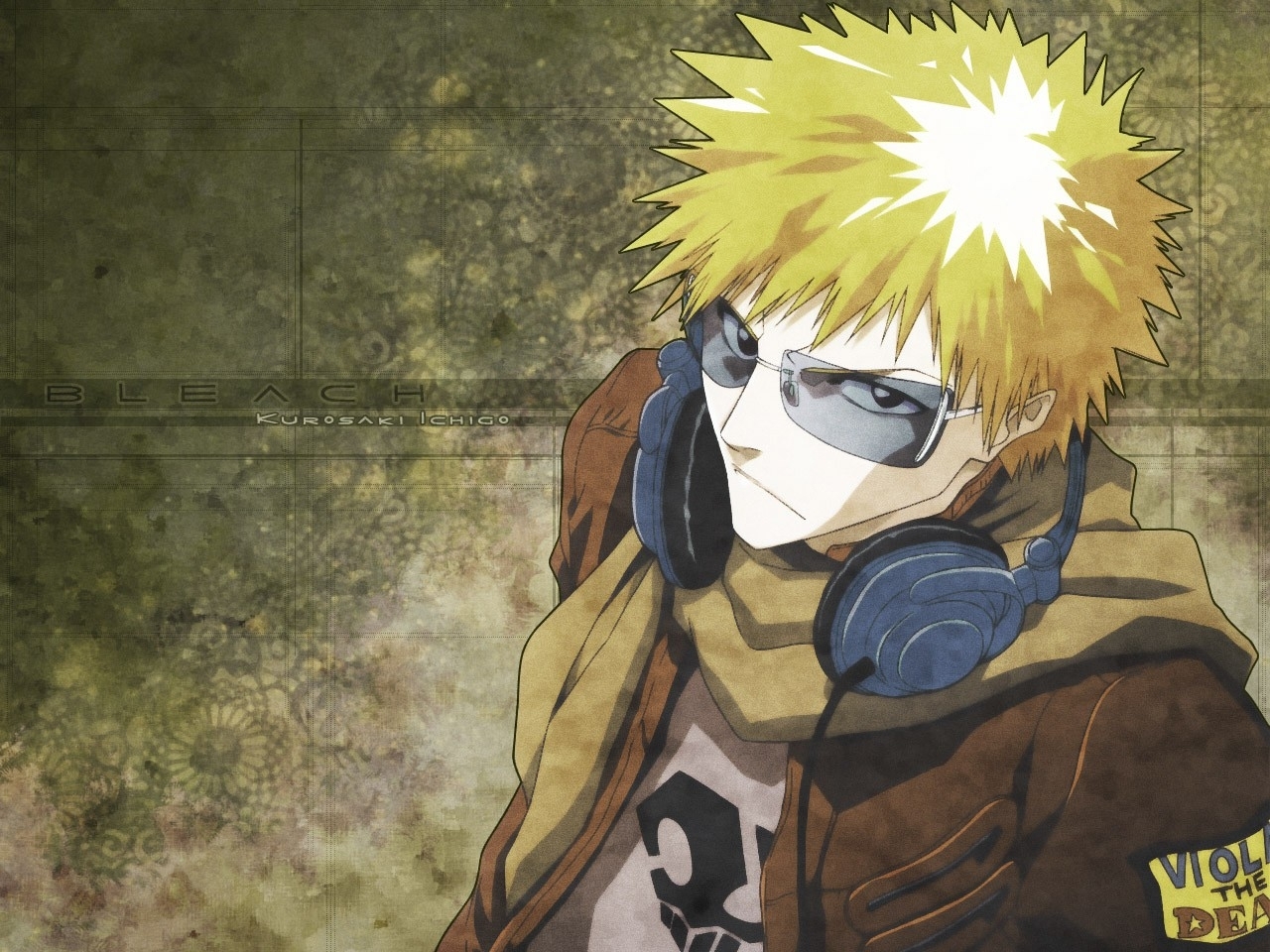 Headphones Bleach Kurosaki Ichigo Sunglasses Anime - Ichigo Kurosaki Normal Clothes - HD Wallpaper 