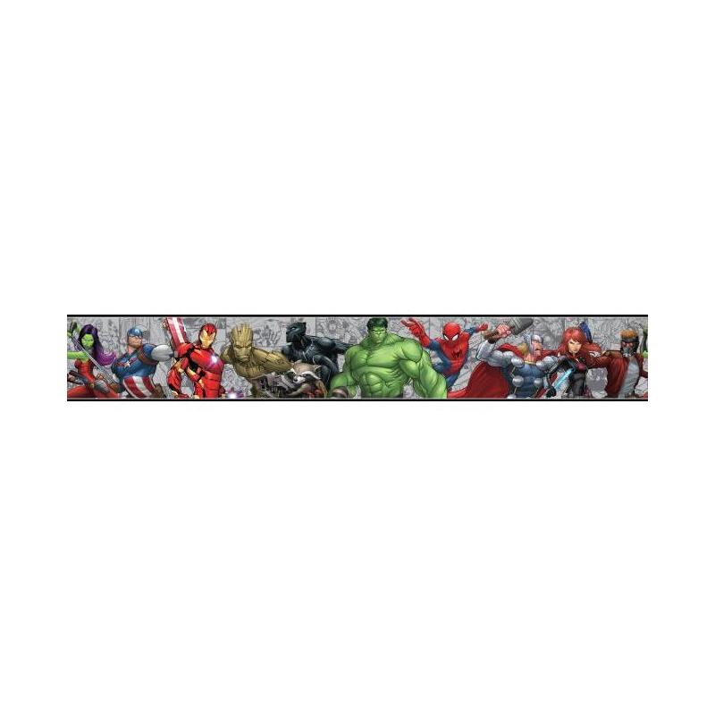 Dy0264bd Marvel Characters Border By York Wallcove - Marvel Border - HD Wallpaper 