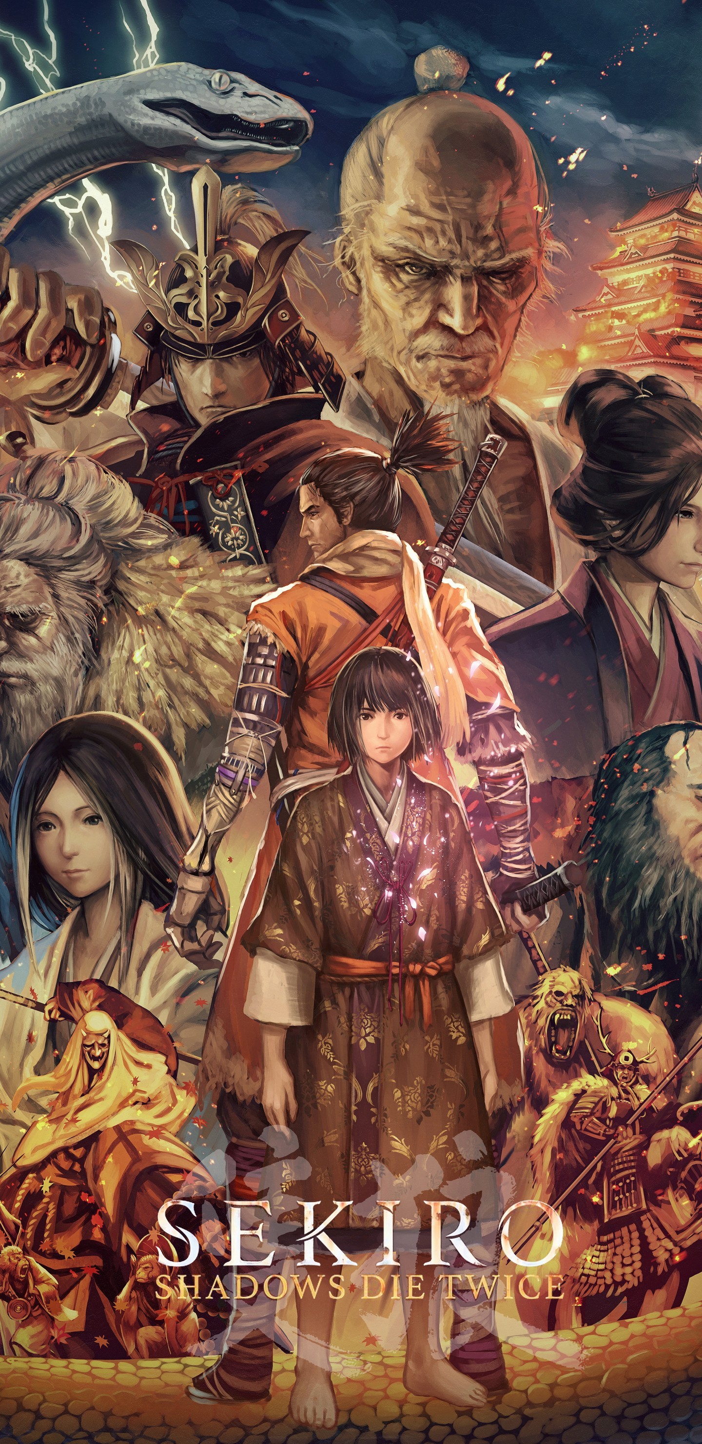 Shadows Die Twice, Poster, Anime Style, Characters, - Sekiro Shadows Die Twice Artwork - HD Wallpaper 