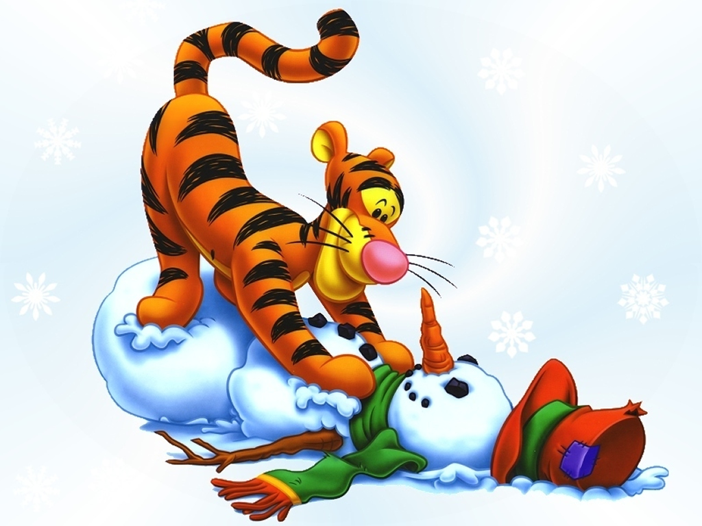 Christmas Cartoon Wallpapers - Imagenes De Winnie Pooh En Navidad - HD Wallpaper 