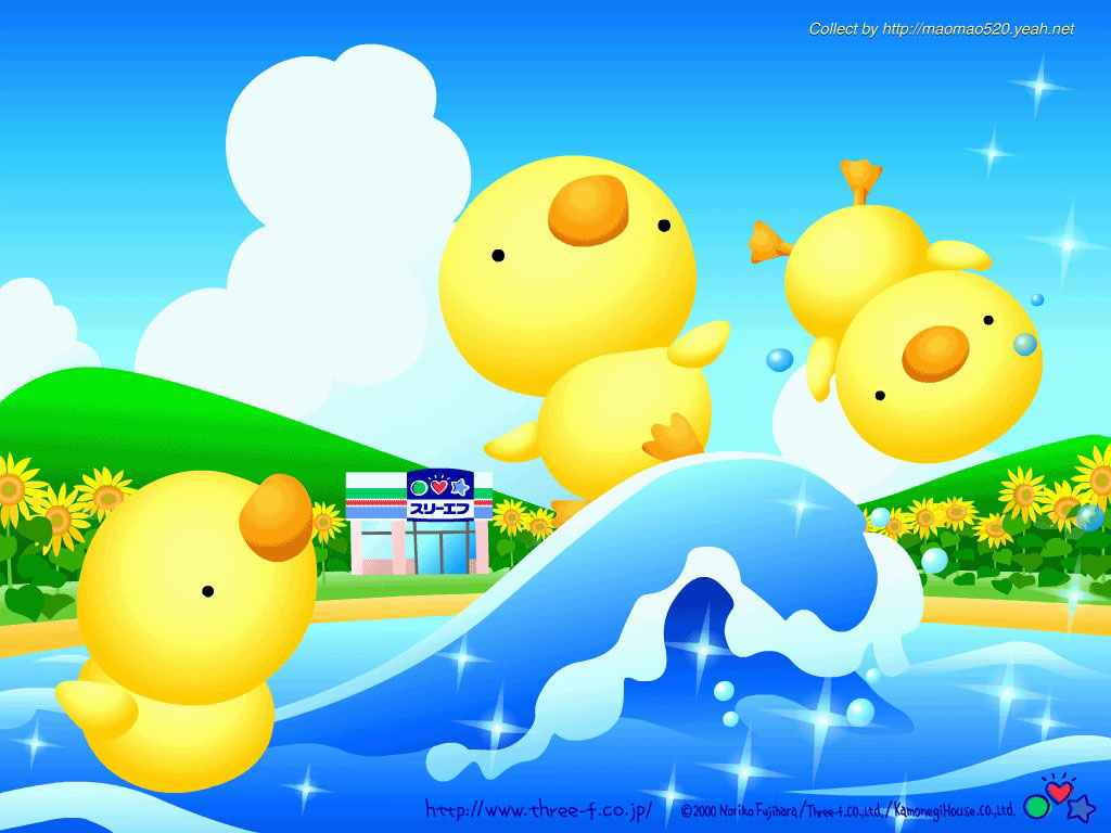 Japanese Cartoon Wallpaper - Duck Cartoon Cute Duck Background - 1024x768  Wallpaper 