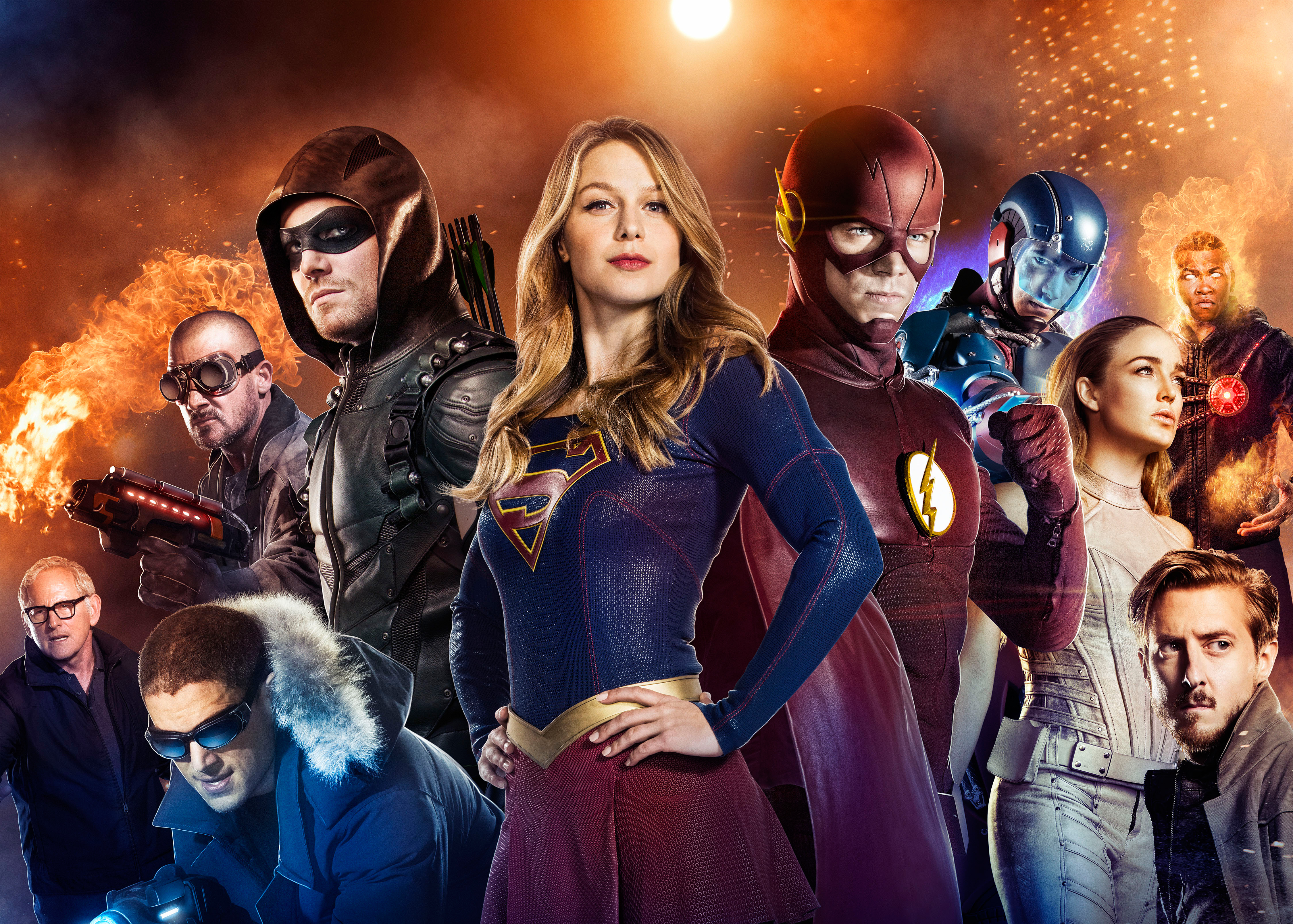 Flash Arrow Supergirl - HD Wallpaper 