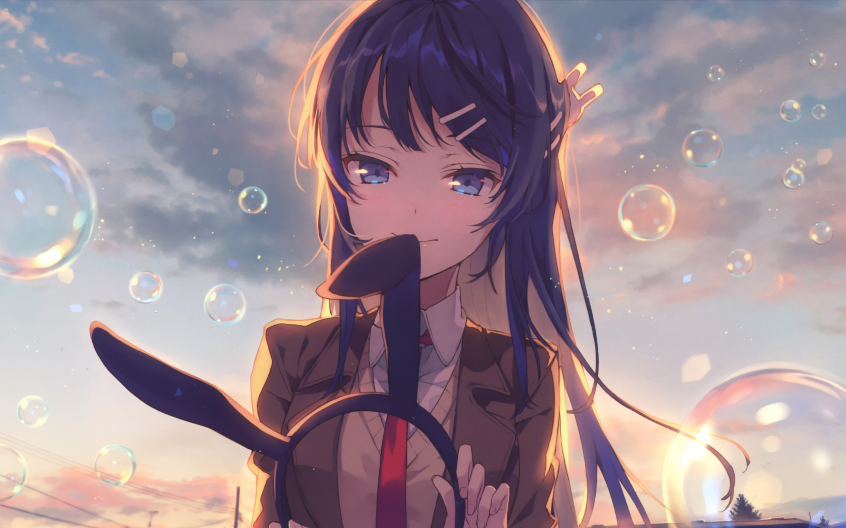 Beautiful, Anime Girl, Mai Sakurajima, Wallpaper - Beautiful Anime Girl Background - HD Wallpaper 