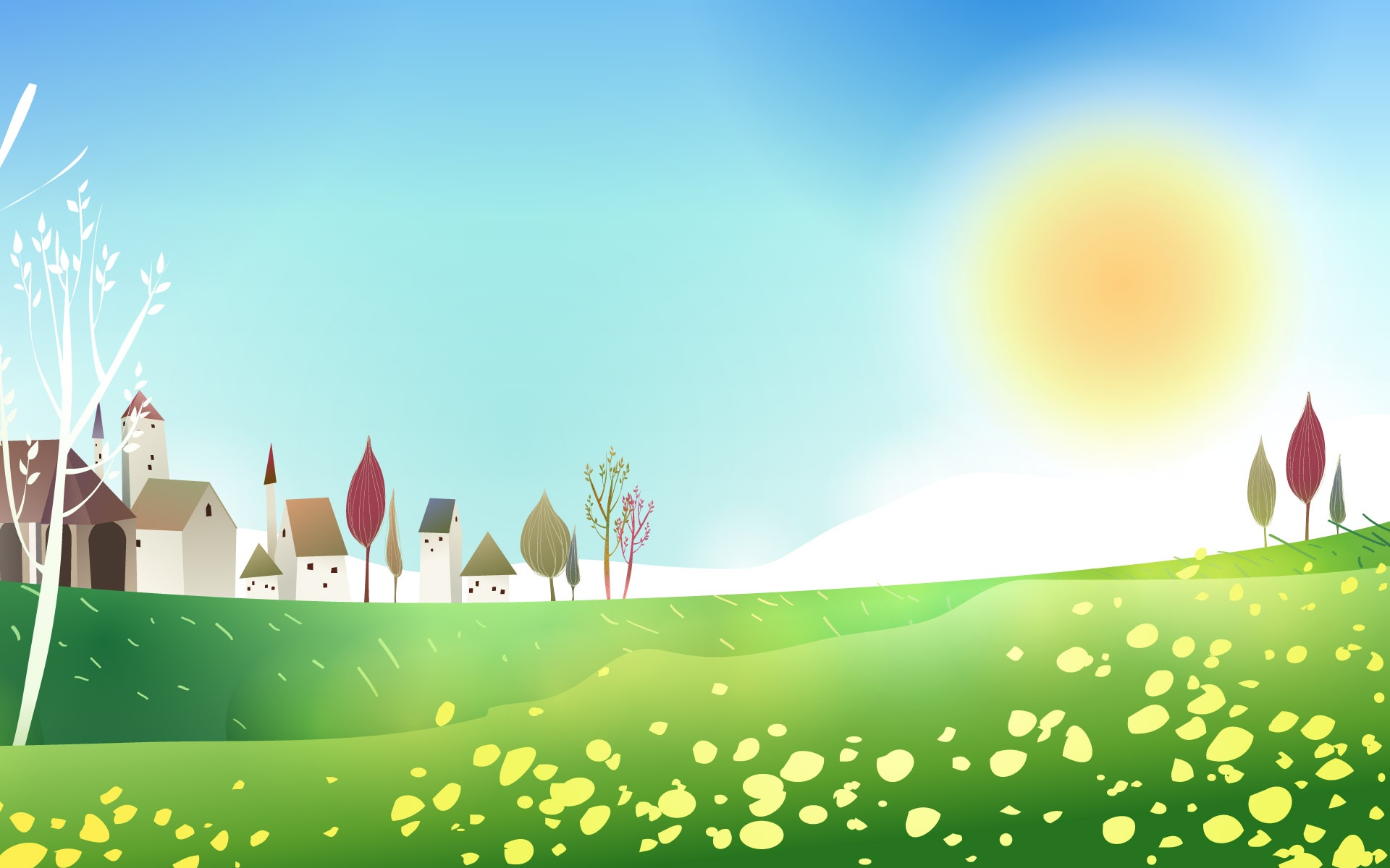 Beautiful Cartoon Background - HD Wallpaper 