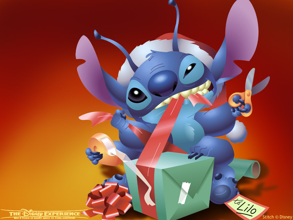 Lilo And Stitch Christmas - Disney Christmas Background - HD Wallpaper 