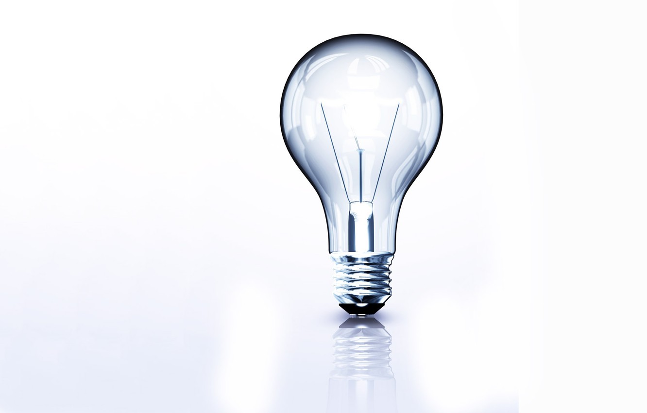 Photo Wallpaper Light Bulb, White, Not Lit - Light Bulb High Resolution - HD Wallpaper 