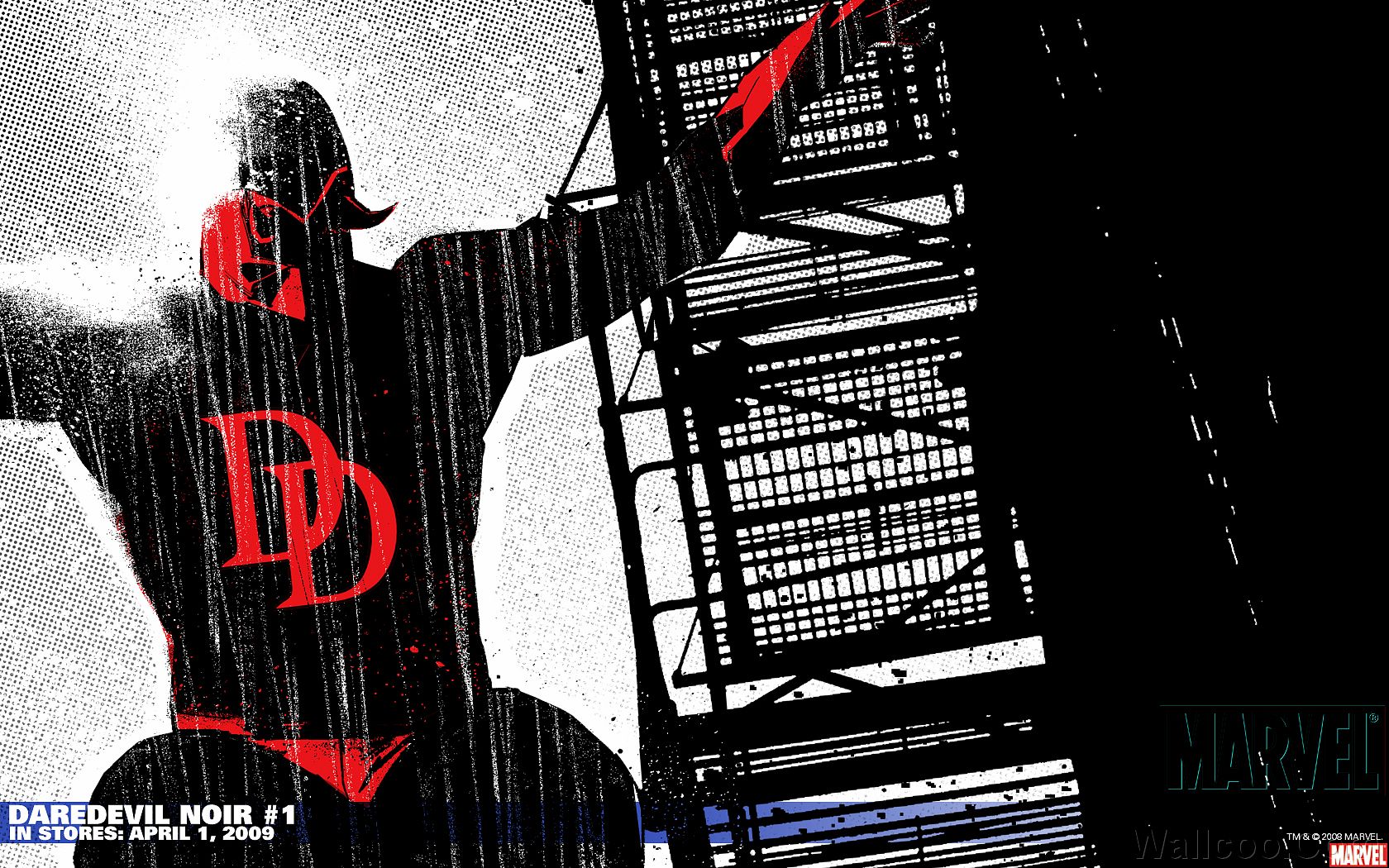 Marvel Comics Characters Widecreen Wallpaper - Daredevil Noir - HD Wallpaper 