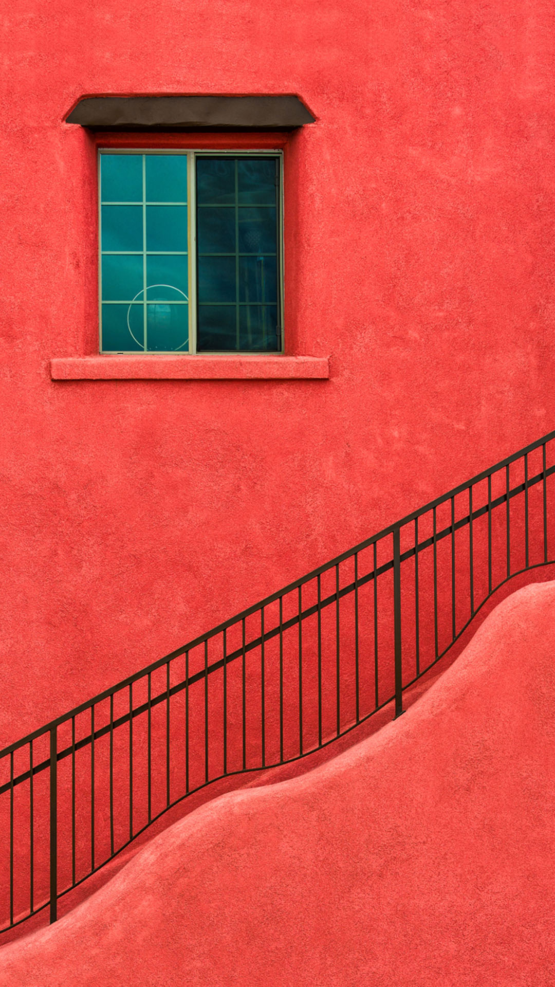 Red House Wall Window Stairs - Wall Window - HD Wallpaper 