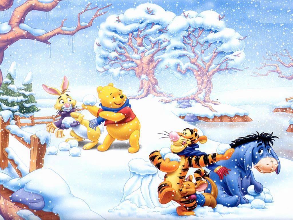 Winnie The Pooh Wallpaper Winter - HD Wallpaper 