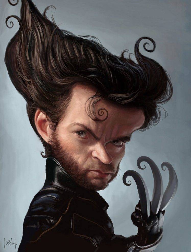 Wolverine Cartoon Weird Hair - HD Wallpaper 