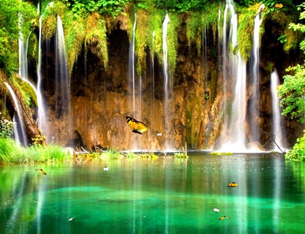 Download Fantastic Nature Animated Wallpaper - Waterfall Animated Background  - 1041x801 Wallpaper 