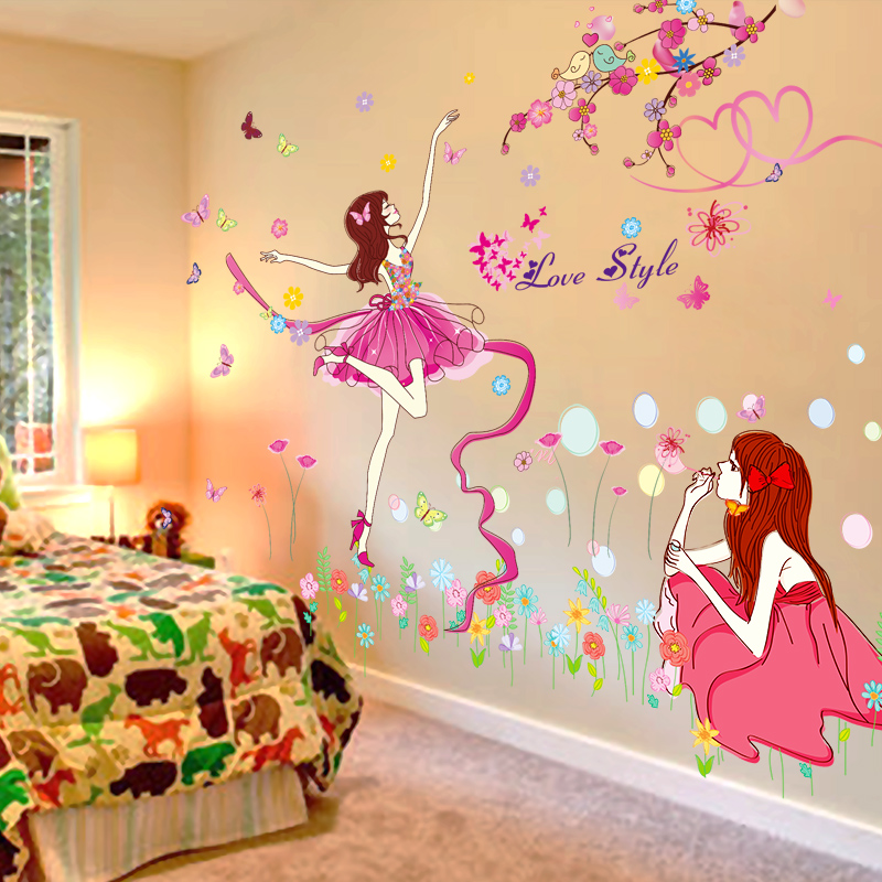 3d Wall Stickers Stickers Wallpaper Self-adhesive Bedroom - Simple Creative Wall Painting - HD Wallpaper 