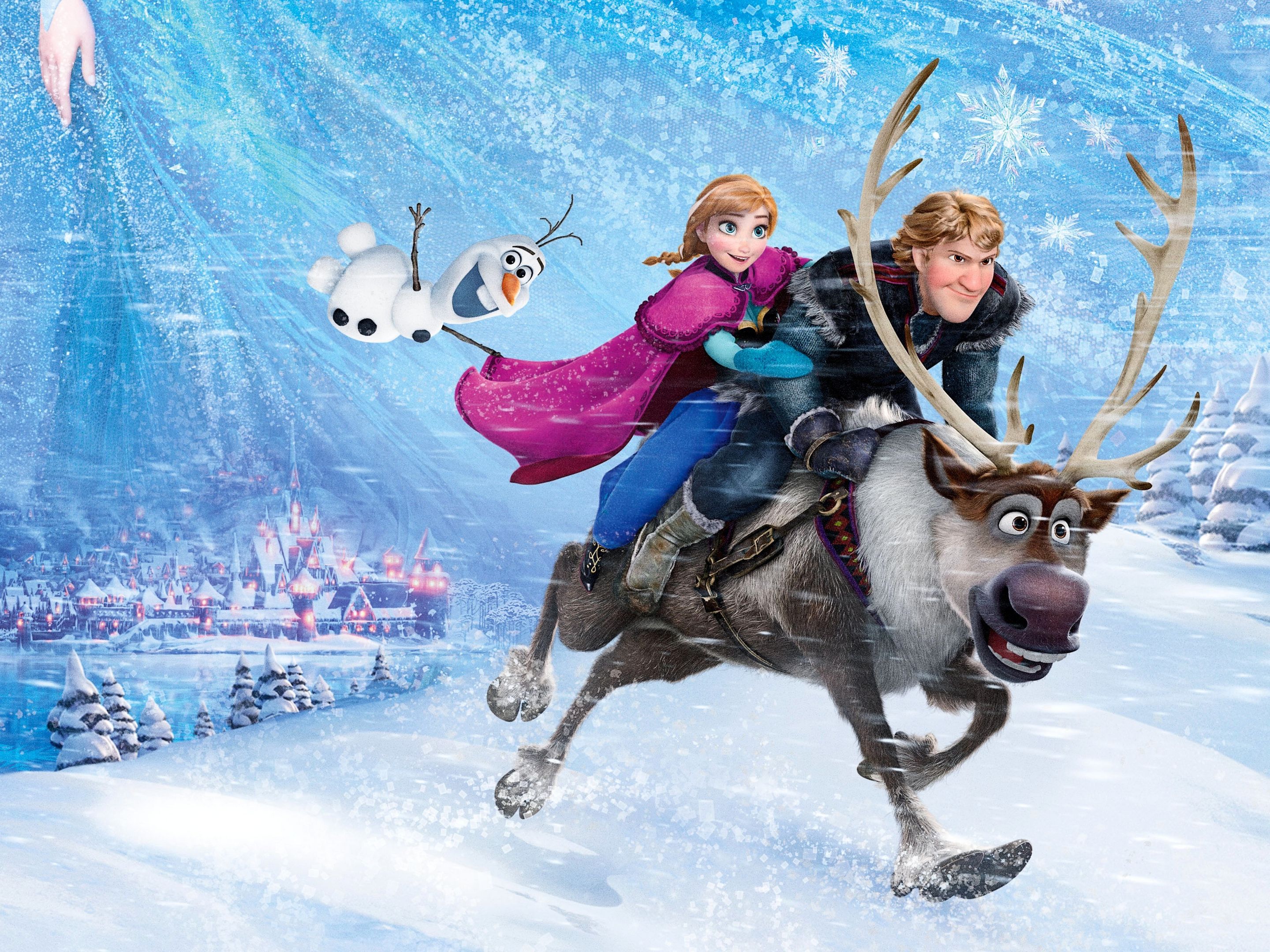 Wallpaper Of Frozen, Anna, Kristoff, Sven, Olaf Background - Best Animation Poster - HD Wallpaper 