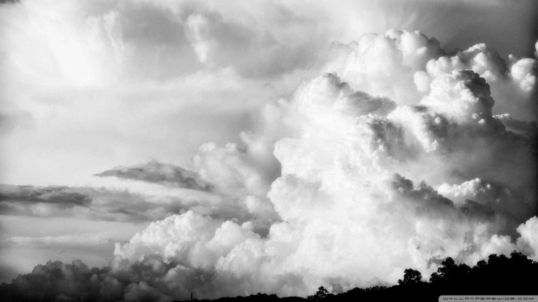 Black And White Nature Wallpapers - Cloud Wallpaper Black And White - HD Wallpaper 