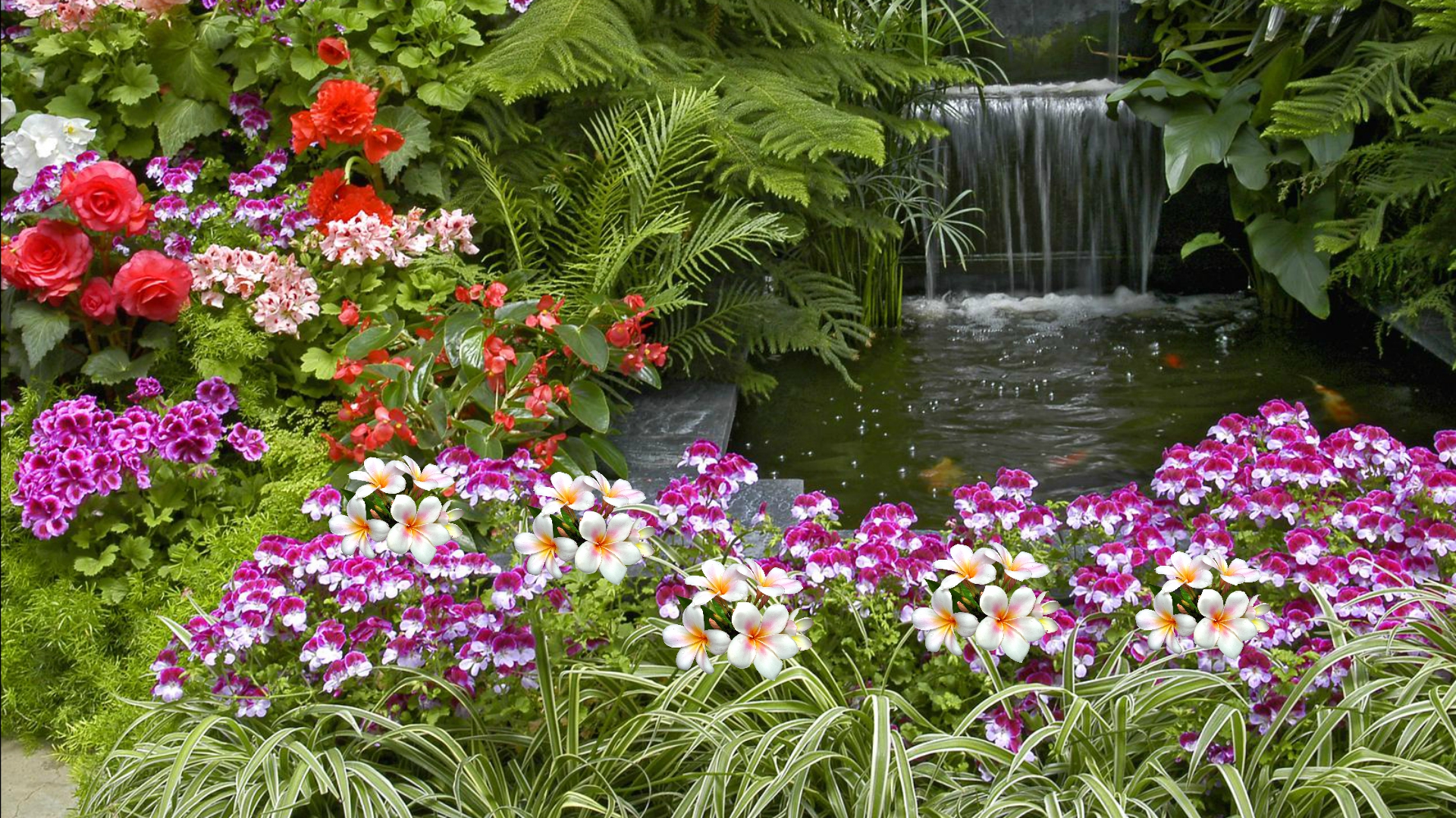 Desktop Backgrounds Flower Garden - HD Wallpaper 