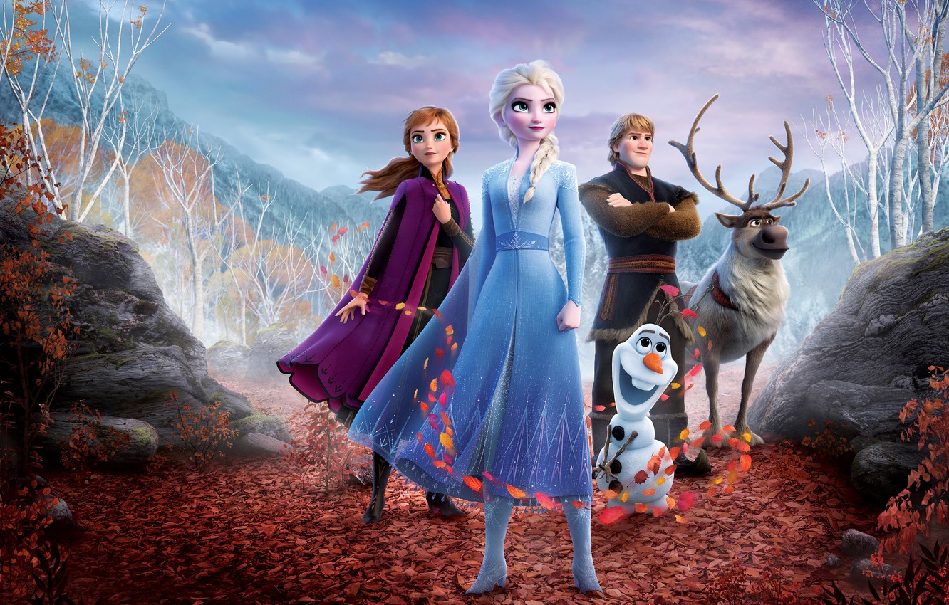 Photo Wallpaper Frozen, Red, Fantasy, Nature, Blizzard, - Frozen 2 Movie Poster - HD Wallpaper 