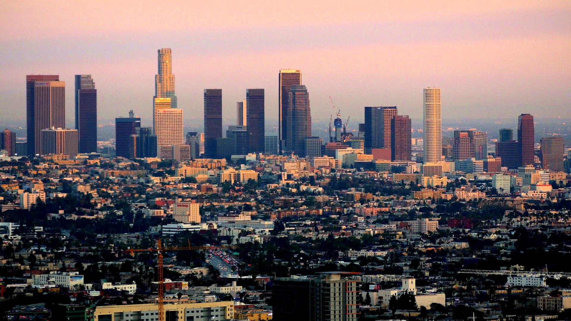 Los Angeles, California, Usa, Viewed From Mulholland - Los Angeles - HD Wallpaper 