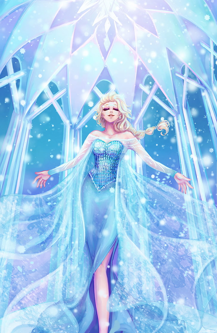 Cartoon, Frozen , Princess Elsa, Fan Art, Beauty, One - Frozen Elsa Fan Art - HD Wallpaper 