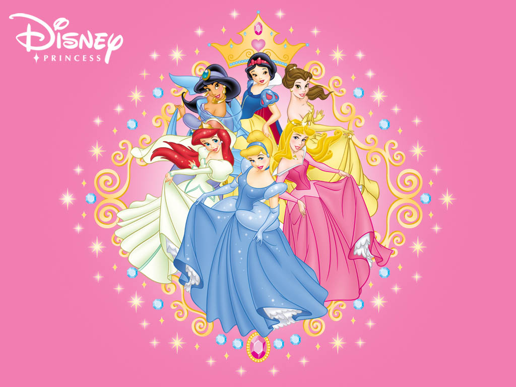 Outstanding Disney Barbie Live Wallpapers - Disney Princesses Pink  Background - 1024x768 Wallpaper 