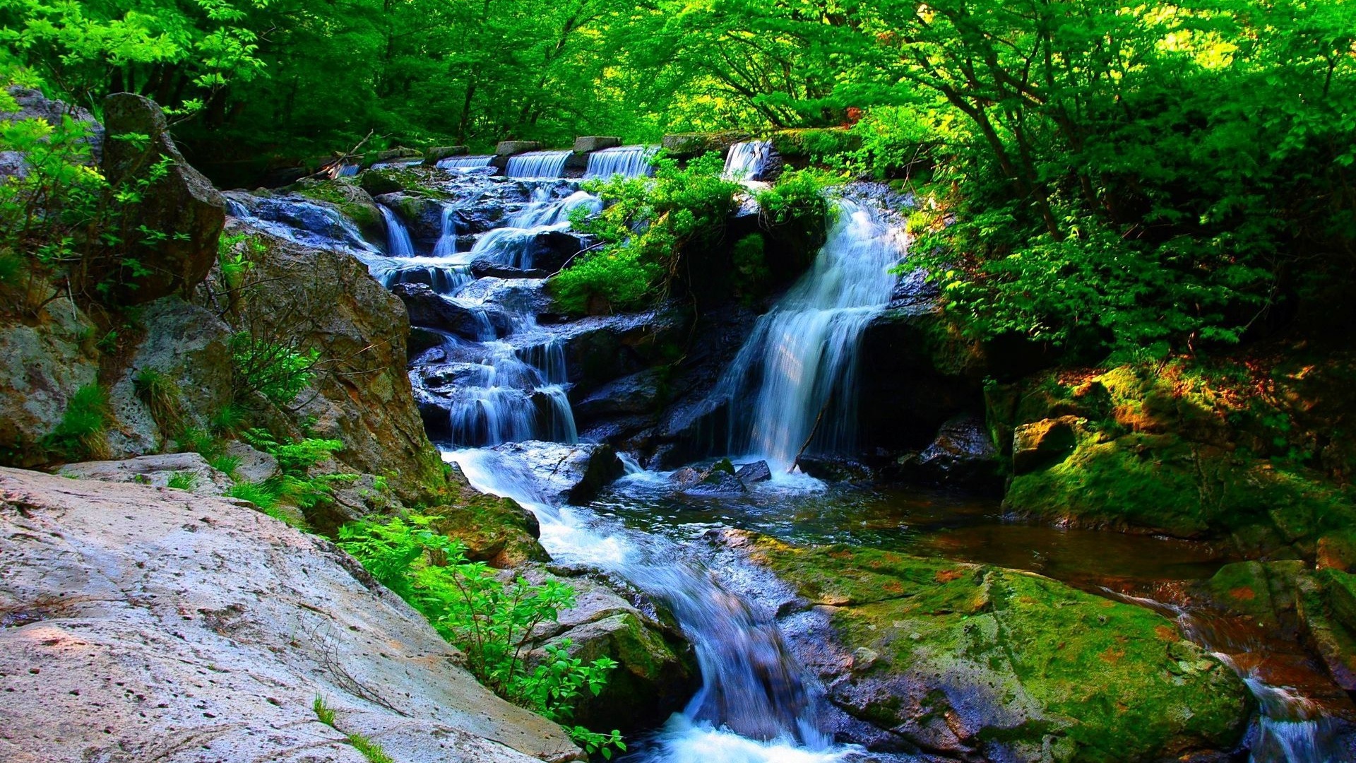 Cascada En Naturaleza - HD Wallpaper 